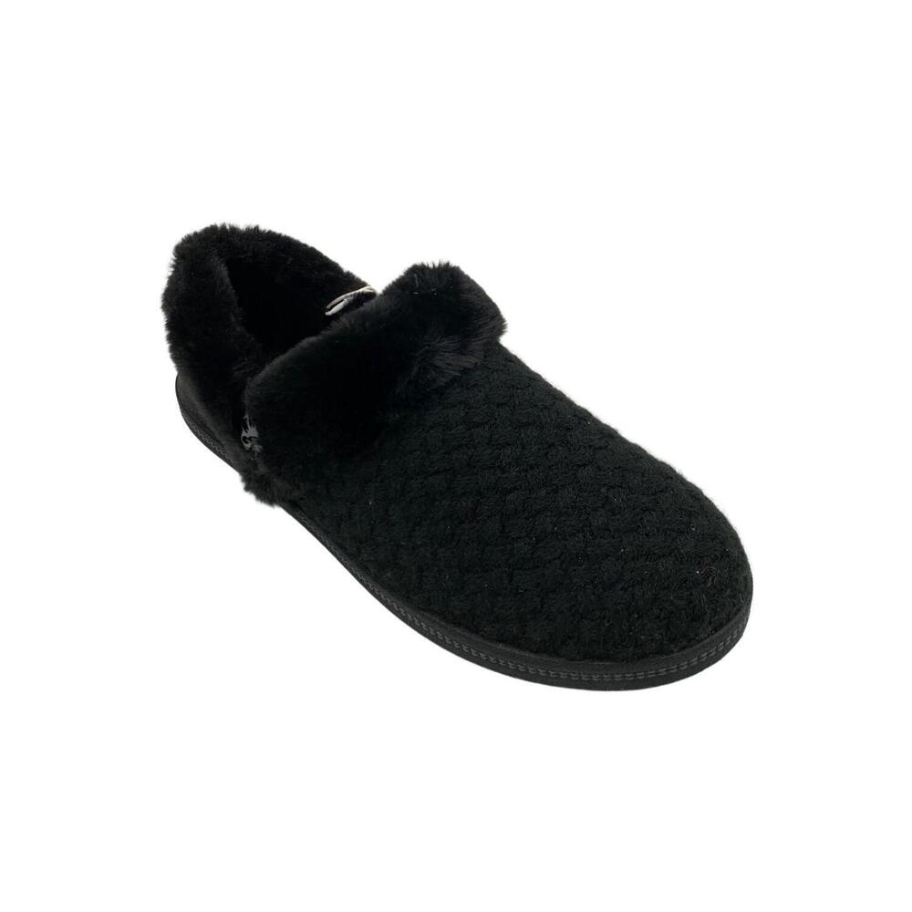 Skechers Cozy Campfire Vegan Quilted Knit Slipper Frosty Promise Black - Medium